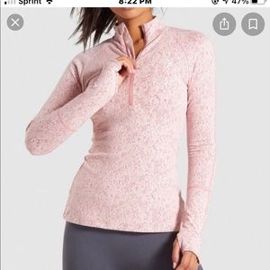 Gymshark pink quarter zip